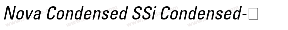 Nova Condensed SSi Condensed字体转换